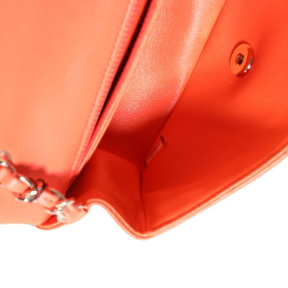 Chanel Orange Quilted Lambskin Classic Mini Flap Bag - Picture 8 of 8
